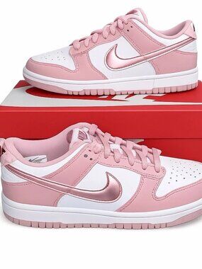 NIB Nike Dunk Low GS Pink Sneakers DO6485-600 7 Youth 8.5 Woman's